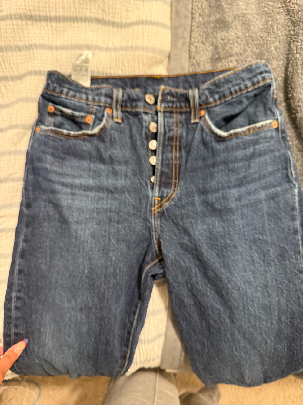 Levi's Straight-Leg Women's Jeans in Dark Blue Denim